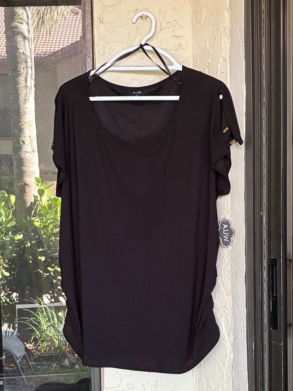 A.U.W. Secret Charm Black Top Size 3X